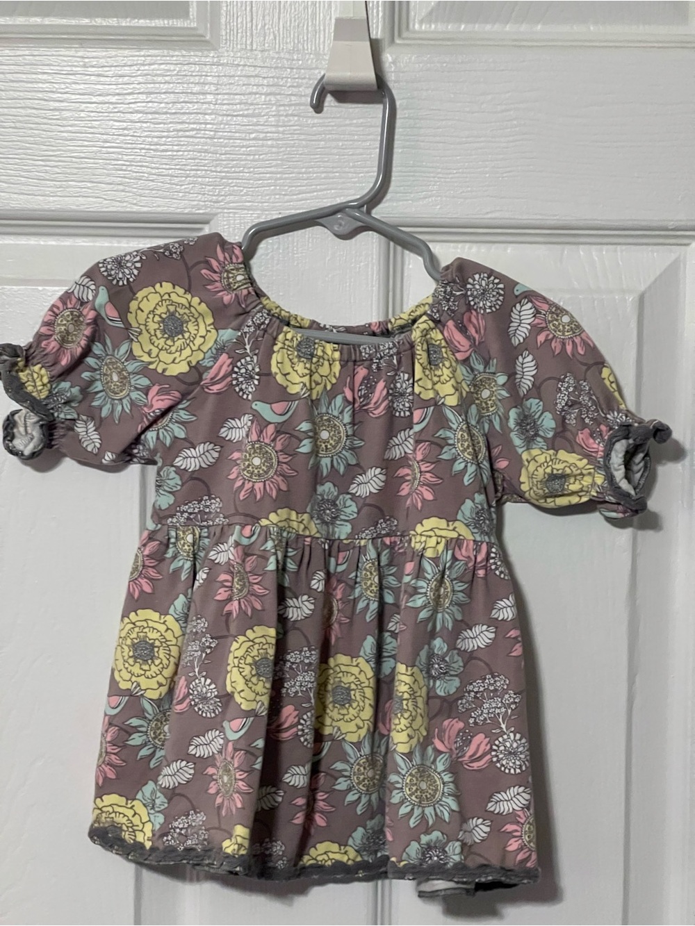 Matilda Jane Girls Size 2 Floral Bird Peasant Tunic Top